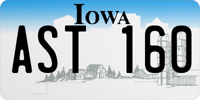 IA license plate AST160