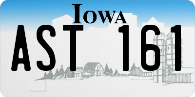IA license plate AST161
