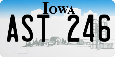 IA license plate AST246