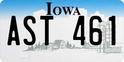 IA license plate AST461