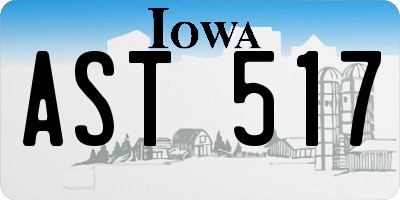 IA license plate AST517
