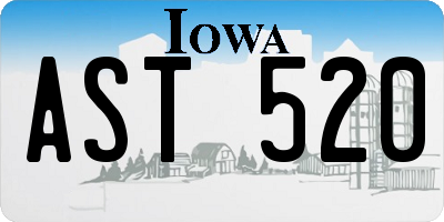 IA license plate AST520