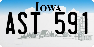 IA license plate AST591