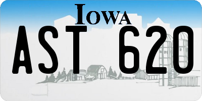 IA license plate AST620