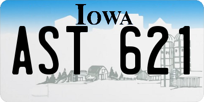 IA license plate AST621