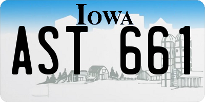 IA license plate AST661