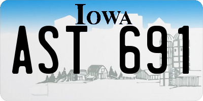 IA license plate AST691