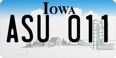 IA license plate ASU011