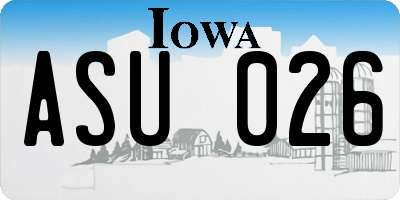 IA license plate ASU026