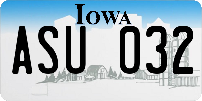 IA license plate ASU032