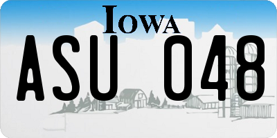 IA license plate ASU048