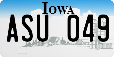 IA license plate ASU049