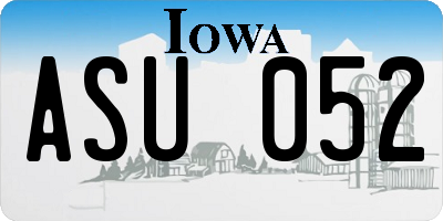 IA license plate ASU052