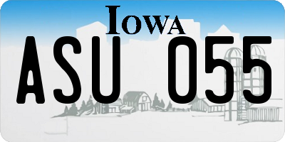 IA license plate ASU055