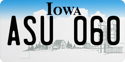 IA license plate ASU060