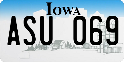 IA license plate ASU069