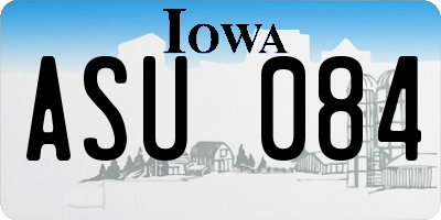IA license plate ASU084
