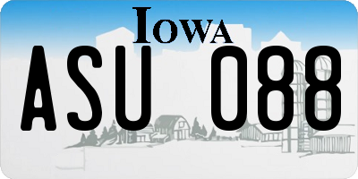 IA license plate ASU088