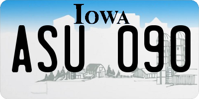 IA license plate ASU090
