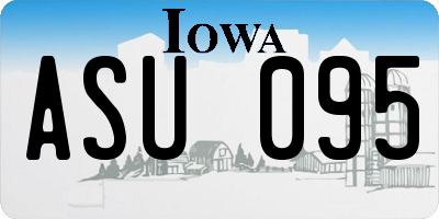 IA license plate ASU095