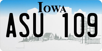 IA license plate ASU109