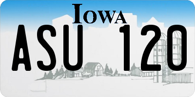 IA license plate ASU120