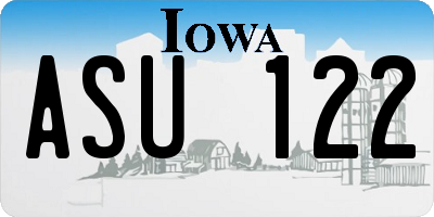 IA license plate ASU122