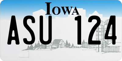 IA license plate ASU124