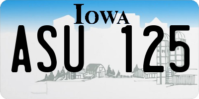 IA license plate ASU125