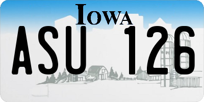 IA license plate ASU126