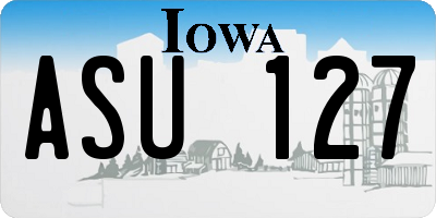 IA license plate ASU127