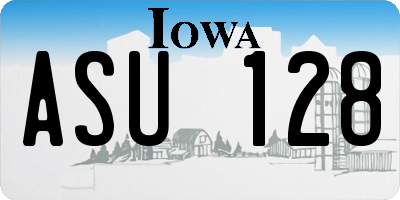 IA license plate ASU128