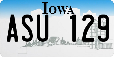 IA license plate ASU129