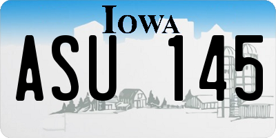 IA license plate ASU145