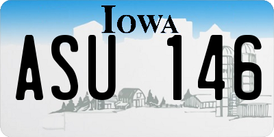 IA license plate ASU146