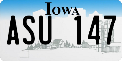 IA license plate ASU147