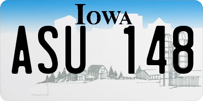 IA license plate ASU148