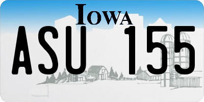 IA license plate ASU155