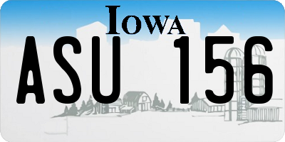 IA license plate ASU156