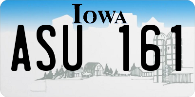 IA license plate ASU161