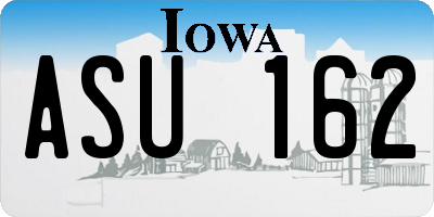 IA license plate ASU162