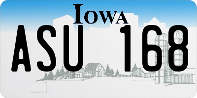IA license plate ASU168