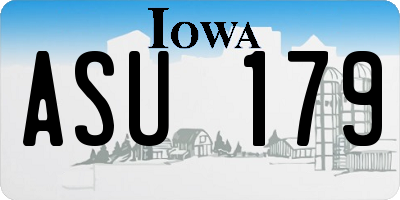 IA license plate ASU179