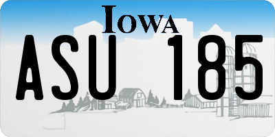 IA license plate ASU185