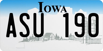 IA license plate ASU190