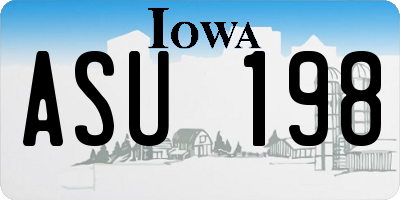 IA license plate ASU198