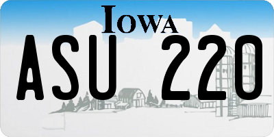 IA license plate ASU220