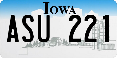 IA license plate ASU221