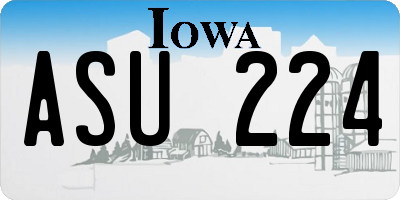 IA license plate ASU224