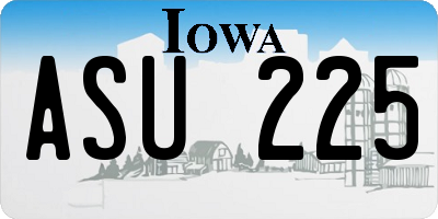 IA license plate ASU225